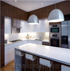 Pure White Quartz Stone Countertops, Bar Top Price