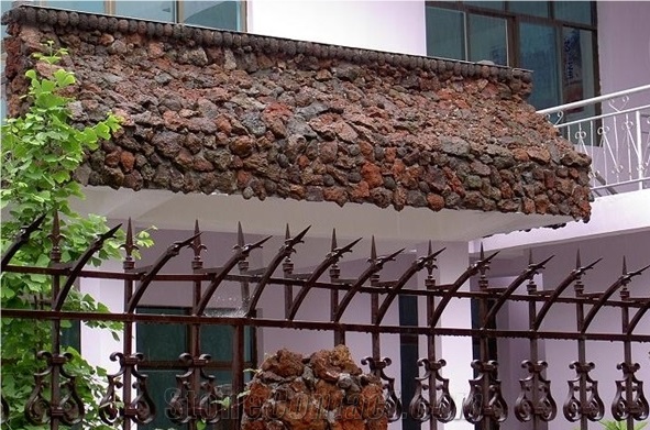 Red(Brown) Basalt Lava Rock Tiles & Slabs, Lava Stone Red Basalt
