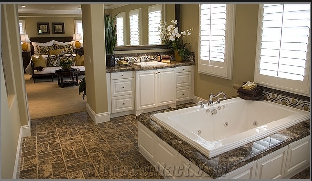 Super Dark Emperador Marble Bathroom Vanity Tops Meter Price
