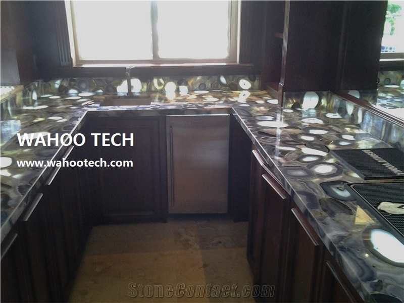 Agate Semi Precious Kitchen Countertops/Agate Semiprecious Bar Top/Agate Semiprecious Bench Top/Agate Semiprecious Worktop/Agate Semiprecious Desk Top