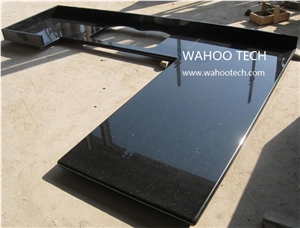 Black Galaxy Granite Kitchen Countertops/ Black Galaxy Granite Kitchen Tops/ Black Galaxy Granite Kitchen Bar Tops/ Black Galaxy Granite Bench Tops/ Black Galaxy Granite Kitchen Island Tops