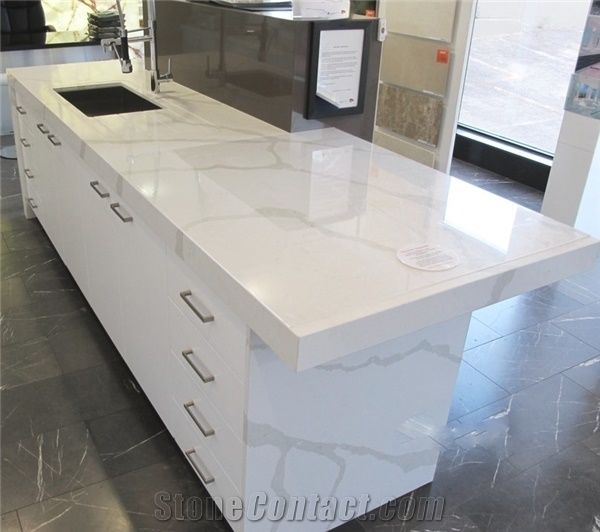 Calacatta White Engineered Quartz Stone Bench Tops/Calacatta White Engineered Quartz Stone Kitchen Tops/Calacatta White Engineered Quartz Stone Bar Tops/Calacatta White Quartz Stone Kitchen Island Top