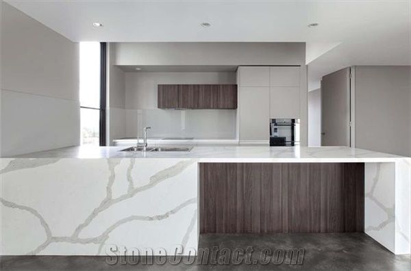 Calacatta White Engineered Quartz Stone Bench Tops/Calacatta White Engineered Quartz Stone Kitchen Tops/Calacatta White Engineered Quartz Stone Bar Tops/Calacatta White Quartz Stone Kitchen Island Top