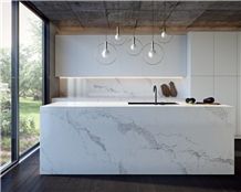 Calacatta White Engineered Quartz Stone Bench Tops/Calacatta White Engineered Quartz Stone Kitchen Tops/Calacatta White Engineered Quartz Stone Bar Tops/Calacatta White Quartz Stone Kitchen Island Top