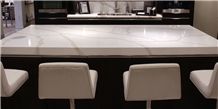 Calacatta White Quartz Stone Bar Top/Calacatta White Engineered Quartz Bench Tops/ Calacatta White Quartz Kitchen Tops/ Calacatta White Quartz Bench Tops/ Calacatta White Quartz Desk Kitchen Counterto