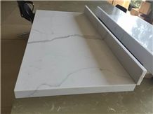 Calacatta White Quartz Stone Bar Top/Calacatta White Engineered Quartz Bench Tops/ Calacatta White Quartz Kitchen Tops/ Calacatta White Quartz Bench Tops/ Calacatta White Quartz Desk Kitchen Counterto