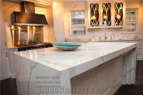 Calacatta White Quartz Stone Bench Tops/Calacatta White Quartz Stone Kitchen Countertops/Calacatta White Quartz Stone Bar Tops/Calacatta White Quartz Stone Kitchen Island Top/Quartz Engineered Stone W