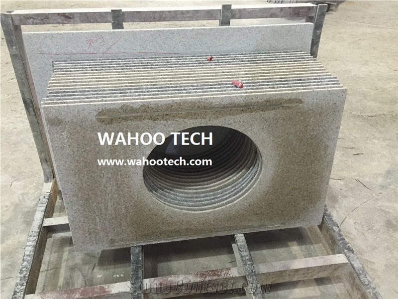 Golden Beach Granite Vanity Top/ Golden Beach Granite Bathroom Vanity Top/ Golden Beach Granite Bathroom Countertop/ Golden Beach Granite Bath Top /Sunset Granite Vanity Top