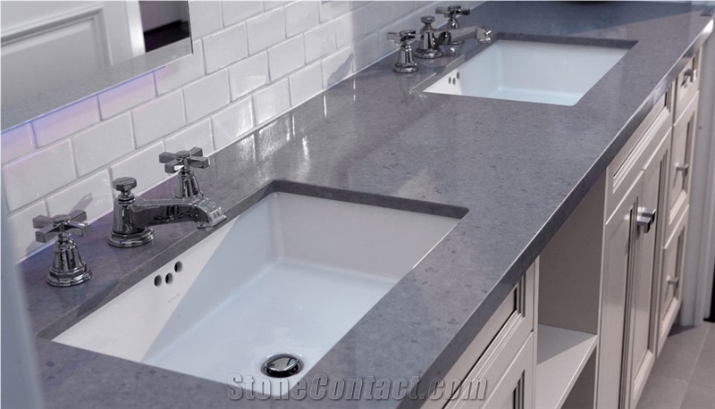 Grey Engineered Quartz Stone Bench Tops/Grey Engineered Quartz Stone Kitchen Desk Tops/Grey Engineered Quartz Stone Bar Tops/Grey Quartz Stone Kitchen Island Top/Grey Quartz Stone Kitchen Worktops