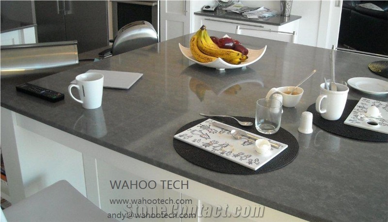 Grey Engineered Quartz Stone Bench Tops/Grey Engineered Quartz Stone Kitchen Tops/Grey Engineered Quartz Stone Bar Tops/Grey Quartz Stone Kitchen Island Top/Grey Quartz Stone Kitchen Countertops