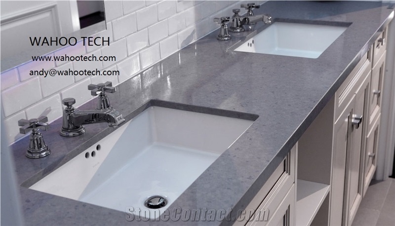 Grey Engineered Quartz Stone Bench Tops/Grey Engineered Quartz Stone Kitchen Tops/Grey Engineered Quartz Stone Bar Tops/Grey Quartz Stone Kitchen Island Top/Grey Quartz Stone Kitchen Countertops