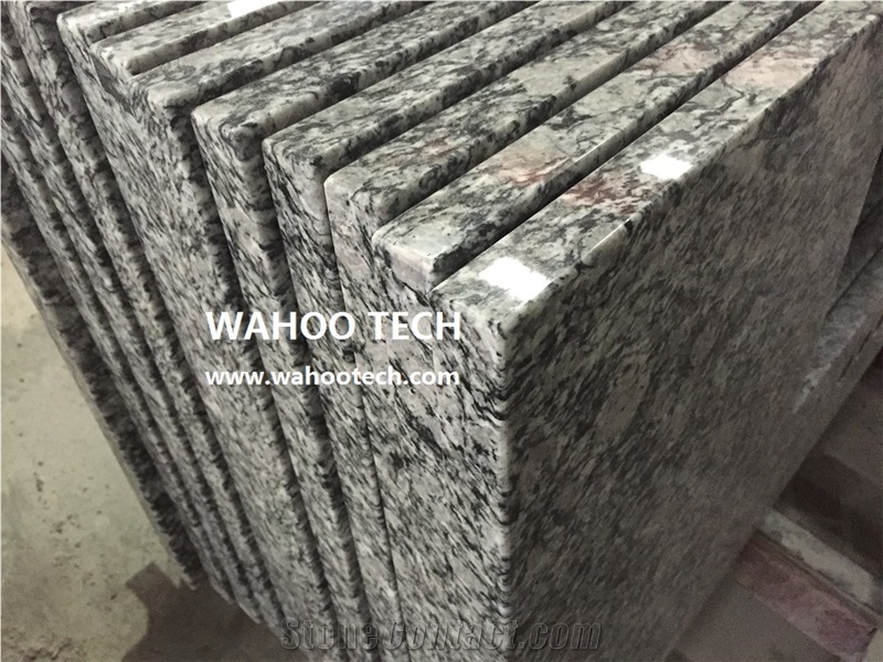 Spray White Granite Vanity Top/ Spray White Granite Bath Top/ Spray White Granite Bathroom Vanity Top/ Spray White Granite Bathroom Countertop/ Spray White Granite Bathroom Top