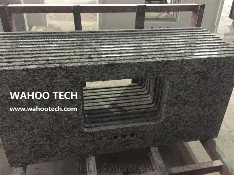 Spray White Granite Vanity Top/ Spray White Granite Bath Top/ Spray White Granite Bathroom Vanity Top/ Spray White Granite Bathroom Countertop/ Spray White Granite Bathroom Top