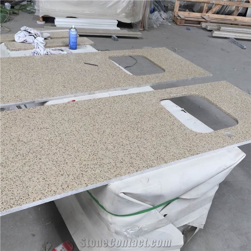 Yellow Engineered Stone Quartz Vanity Tops/Close Caesar Quartz Stone Bathroom Top/Yellow Artificial Stone Bath Tops /Close Cambria Engineered Stone Quartz Bathroom Tops/Yellow Quartz Stone Tops
