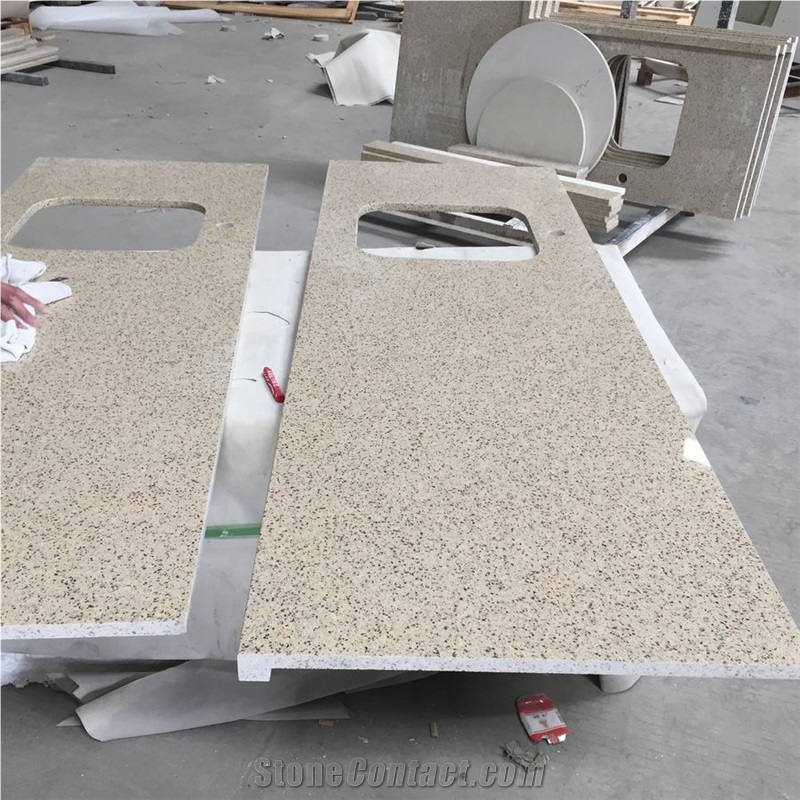 Yellow Engineered Stone Quartz Vanity Tops/Close Caesar Quartz Stone Bathroom Top/Yellow Artificial Stone Bath Tops /Close Cambria Engineered Stone Quartz Bathroom Tops/Yellow Quartz Stone Tops