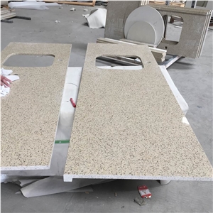 Yellow Engineered Stone Quartz Vanity Tops/Close Caesar Quartz Stone Bathroom Top/Yellow Artificial Stone Bath Tops /Close Cambria Engineered Stone Quartz Bathroom Tops/Yellow Quartz Stone Tops