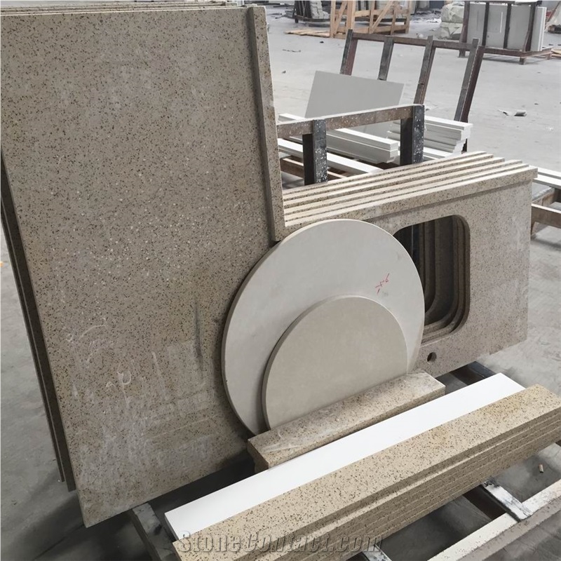 Yellow Engineered Stone Quartz Vanity Tops/Close Caesar Quartz Stone Bathroom Top/Yellow Artificial Stone Bath Tops /Close Cambria Engineered Stone Quartz Bathroom Tops/Yellow Quartz Stone Tops