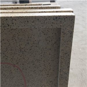 Yellow Engineered Stone Quartz Vanity Tops/Close Caesar Quartz Stone Bathroom Top/Yellow Artificial Stone Bath Tops /Close Cambria Engineered Stone Quartz Bathroom Tops/Yellow Quartz Stone Tops