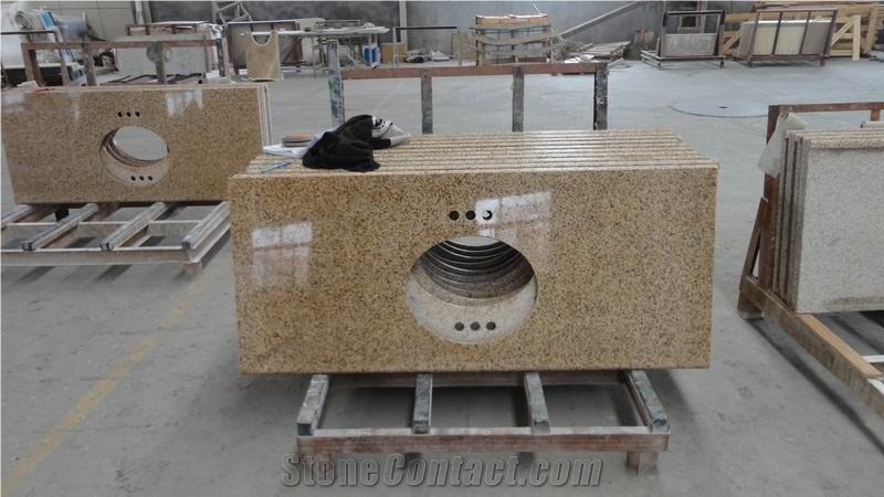 Yellow Vietnam Rust Granite Bathroom Countertops/ Yellow Vietnam Rust Granite Bathroom Vanity Tops/ Yellow Vietnam Rust Granite Bath Tops/Yellow Vietnam Rust Granite