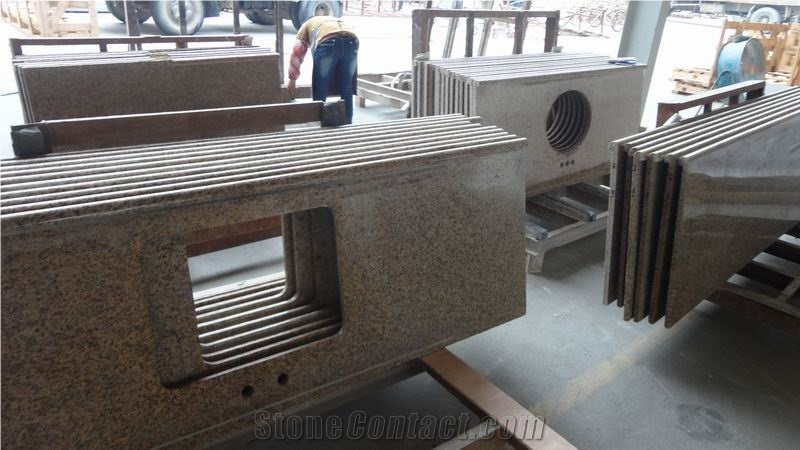 Yellow Vietnam Rust Granite Bathroom Countertops/ Yellow Vietnam Rust Granite Bathroom Vanity Tops/ Yellow Vietnam Rust Granite Bath Tops/Yellow Vietnam Rust Granite