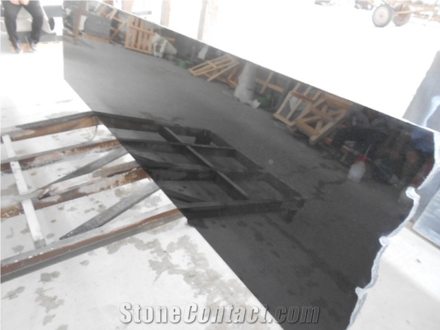 China Black Granite Tile & Slab, Jet Black, Absolute Black, Polished, Floor, Wall, Slabs