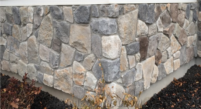 China Brown Slate Cultured Stone for Wall Cladding, Corner Stone, Loose Polygonal Stones,Loose Wall Cladding Pieces,L - Shape Corner Pieces