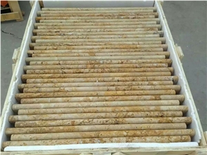 Yellow Travertine Stairs & Step, China Travertine, Cut-To-Size, Stair, Risers, Honed
