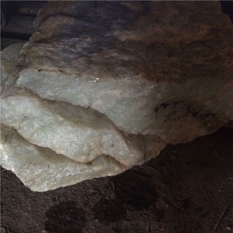 Jade Stone, Raw Boulders, White Stone Blocks