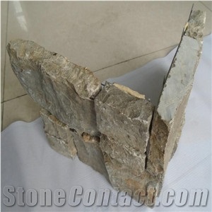 Plastic Stone Wall Panels Brown Limestone Cultured Stone for Wall Cladding