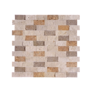 Split Face Light Travertine Mosaic Any Design