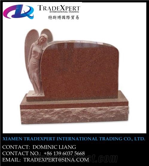 Black Granite European and Ameriacan Style Headstone, Tombstone, Monument, Memorial and Cemetery