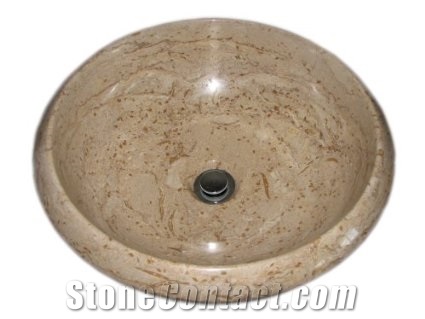 Botticino Fancy Marble Wash Basin