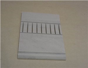 Kavala Grey Marble Pool Overflow Drainage Grate, Grey Marble Pool Coping