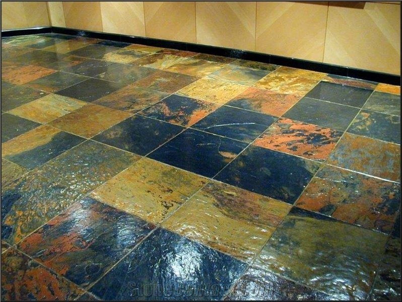 African Multicolor Slate Floor Tiles, Wall Tiles