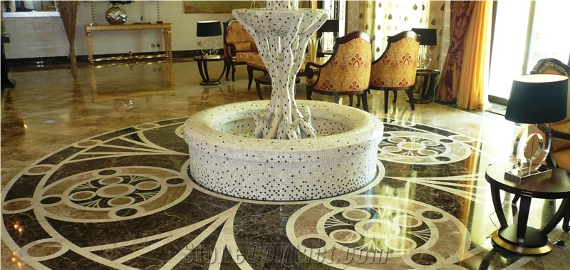 Marble Laminated Water-Jet Medallions