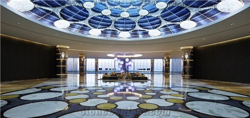 Marble Laminated Water-Jet Medallions