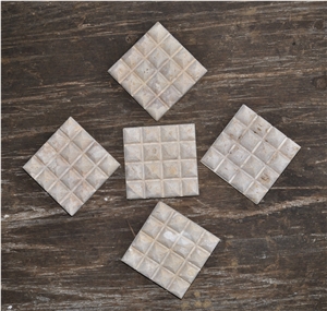 Natural Coral Stone Pyramid Mosaic