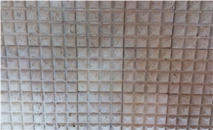 Natural Coral Stone Pyramid Mosaic