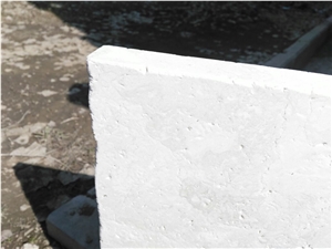 Snow White Travertine Blocks