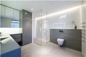 Bath Design, Custom Bathroom, White Stone Bathroom Design