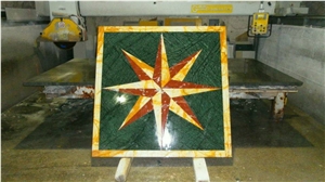 Marble Inlay Waterjet Medallions