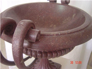 Porfido Rosso Di Meltina Custom Design Home Decorative Vase