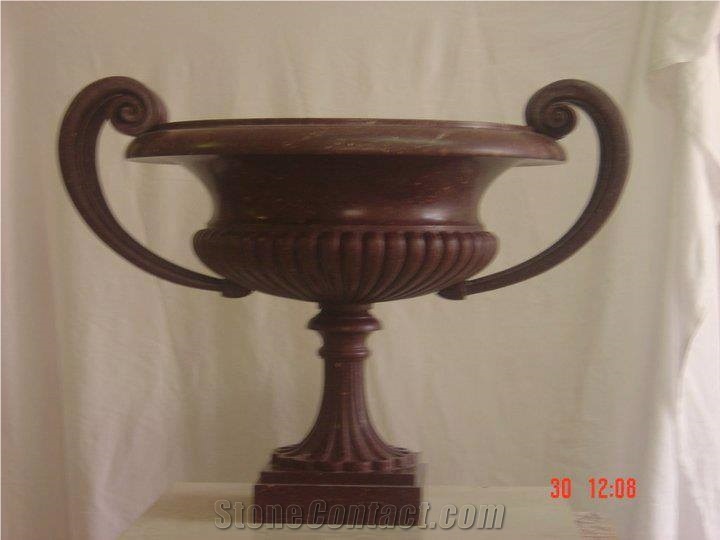 Porfido Rosso Di Meltina Custom Design Home Decorative Vase