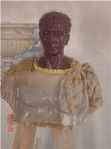 Porfido Sarentino Rosso Carved Sculptures
