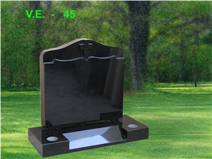 Jet Black Granite Headstones & Monuments, Black Granite Tombstone