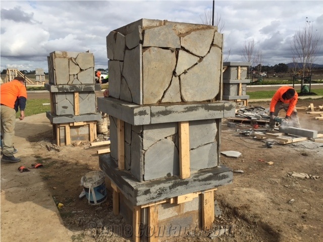 Victorian Bluestone Wall Cladding Project