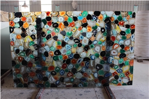 Mix Agate Slab - Semi Precious Gemstone Semiprecious