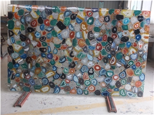 Mix Agate Slab - Semi Precious Gemstone Semiprecious
