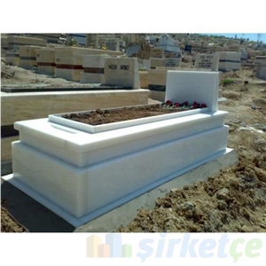 Afyon White Marble Monument Design, Tombstone
