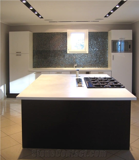 Corian Solid Surface Kitchen Tops, White Stone Kitchen Countertops, Table Tops
